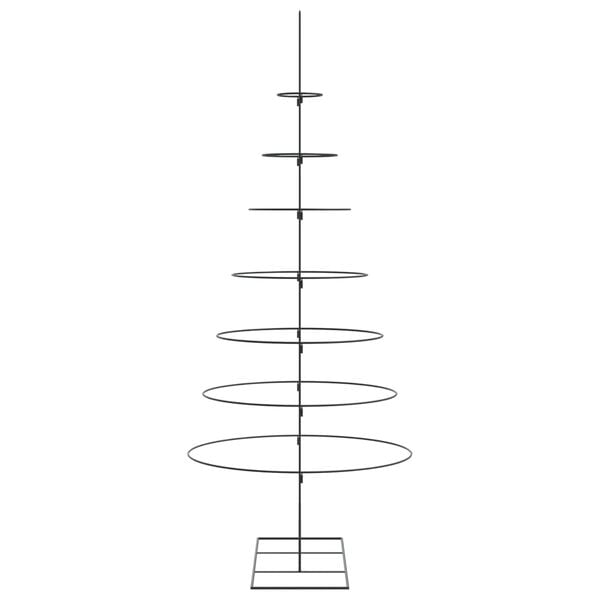 vidaXL Metal Christmas Tree for Decoration Black 210 cm