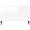 vidaXL Record Cabinet High Gloss White 74.5x38x48 cm Engineered Wood