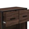 vidaXL Bedside Cabinet Brown Oak 60x31x60 cm Engineered Wood and Metal