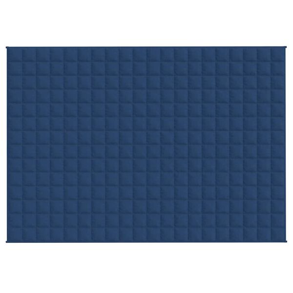 vidaXL Weighted Blanket Blue 138x200 cm Single 6 kg Fabric