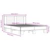 vidaXL Bed Frame without Mattress Grey Sonoma 135x190 cm Double