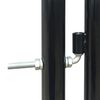 vidaXL Black Single Door Fence Gate 100x100 cm