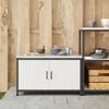 vidaXL Kitchen Storage with Shelf White 90 x 50 x 53 cm Steel