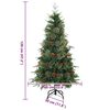 vidaXL Artificial Hinged Christmas Tree Green 120 cm PE and PVC