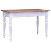 vidaXL Desk with Drawers White 117x57x75 cm Solid Mahogany Wood
