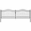 vidaXL Fence Gate with Spear Top KAMPEN 404 x 125 cm Steel Grey