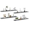 vidaXL Wall Shelves 4 pcs Grey 80x9x3 cm