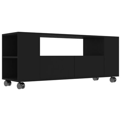 vidaXL TV Cabinet Black 120x35x48 cm Engineered Wood