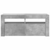 vidaXL TV Cabinet with LED Lights Concrete Grey 90x35x40 cm