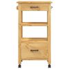 vidaXL Kitchen Trolley MONZA 48x40x88.5 cm Solid Wood Pine