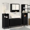 vidaXL Bathroom Furniture Set 3 pcs Black Oak Engineered Wood