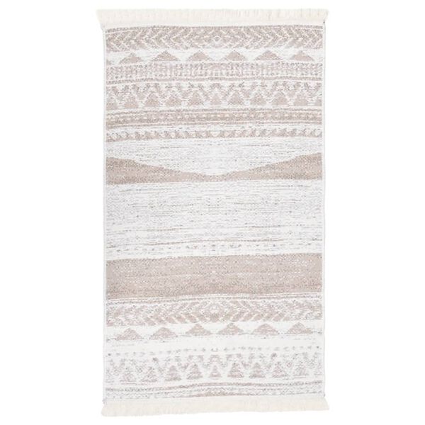 vidaXL Rug Beige 120x180 cm Cotton