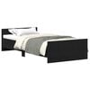 vidaXL Bed Frame without Mattress Black Oak 75x190 cm Engineered Wood
