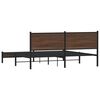 vidaXL Metal Bed Frame without Mattress Brown Oak 160x200 cm