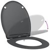 vidaXL Toilet Seat Anthracite 47 x 37.5 x 3.8 cm Duroplast