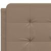 vidaXL Bed Frame without Mattress "Zadar" Cappuccino 140x190 cm Faux Leather
