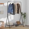 vidaXL Clothes Rack with Shelf Black 100 x 56 x 154 cm Steel