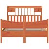 vidaXL Bed Frame without Mattress Wax Brown 150x200 cm King Size Solid Wood Pine