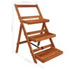 vidaXL 3-Tier Plant Stand 50x63x80 cm Solid Acacia Wood