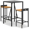 vidaXL Garden Bar Set | Black