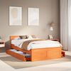 vidaXL Bed Frame without Mattress with Headboard Wax Brown 120x200 cm Solid Wood Pine