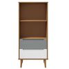 vidaXL Bookcase MOLDE Brown 60x35x133,5 cm Solid Wood Pine