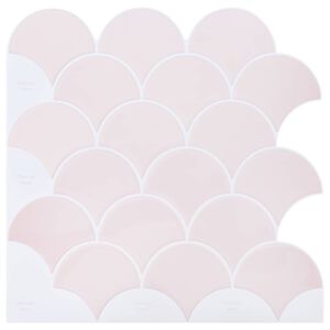 vidaXL Fish Scale Tile 10 pcs Light Pink 30 x 30 cm