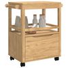 vidaXL Kitchen Trolley FLORO Wax Brown 72.5 x 45 x 80 cm
