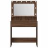 vidaXL Dressing Table Brown Oak 75.5 x 41 x 135 cm Engineered Wood