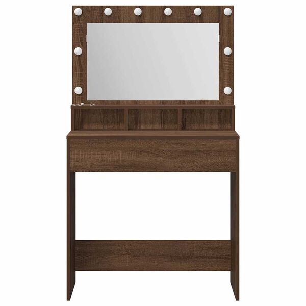 vidaXL Dressing Table Brown Oak 75.5 x 41 x 135 cm Engineered Wood