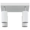 vidaXL Ceiling Spotlight with Spotlights White 26 x 26 x 16.5 cm Metal