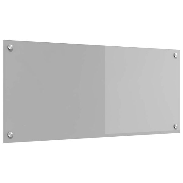 vidaXL Kitchen Backsplash Light grey 90 x 40 x 0.6 cm Tempered Glass