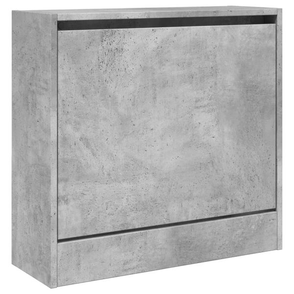 vidaXL Shoe Cabinet Concrete Grey 60x21x57 cm Engineered Wood