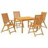 vidaXL 5 Piece Garden Dining Set Solid Wood Acacia