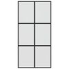 vidaXL Sliding Door Black 102.5x205 cm Tempered Glass and Aluminium