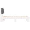 vidaXL Bed Frame with Upholstered Headboard Light Grey 75 x 190 cm