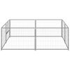 vidaXL Dog Kennel Silver 4 m&sup2; Steel