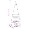 vidaXL Metal Christmas Tree for Decoration Black 210 cm