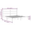 vidaXL Bed Frame without Mattress Black 200x200 cm Solid Wood Pine