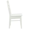vidaXL Dining Chair 2 pcs White Solid Rubber Wood