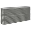 vidaXL Garden Raised Bed Galvanised Steel 152x40x68 cm Grey