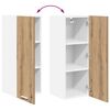 vidaXL Hanging Cabinet 2 pcs Artisan Oak and White 30 x 31 x 80 cm