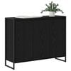 vidaXL Side Cabinet Black Oak 96.5 x 30 x 75 cm Engineered Wood