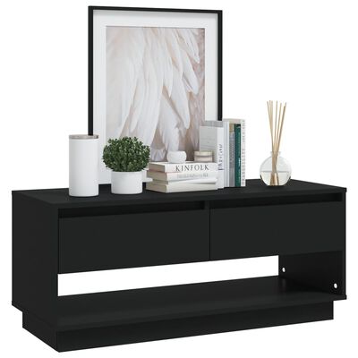 vidaXL TV Cabinet Black 102x41x44 cm Engineered Wood