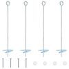 vidaXL Earth anchor 4 pcs Silver &Oslash;10 x 50 cm Galvanized Metal