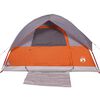 vidaXL Camping Tent Dome 3-Person Orange Waterproof