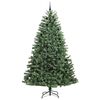 vidaXL Artificial Hinged Christmas Tree Green 270 cm PVC and Metal