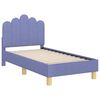 vidaXL Toddler Bed Frame with Headboard Jeans Blue 70 x 140 cm Fabric