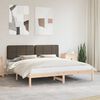 vidaXL Bed Frame with Upholstered Headboard Taupe 180 x 200 cm