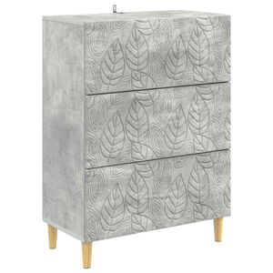 vidaXL Drawer Cabinet 66 x 34.5 x 90 cm Engineered Wood Concrete Grey